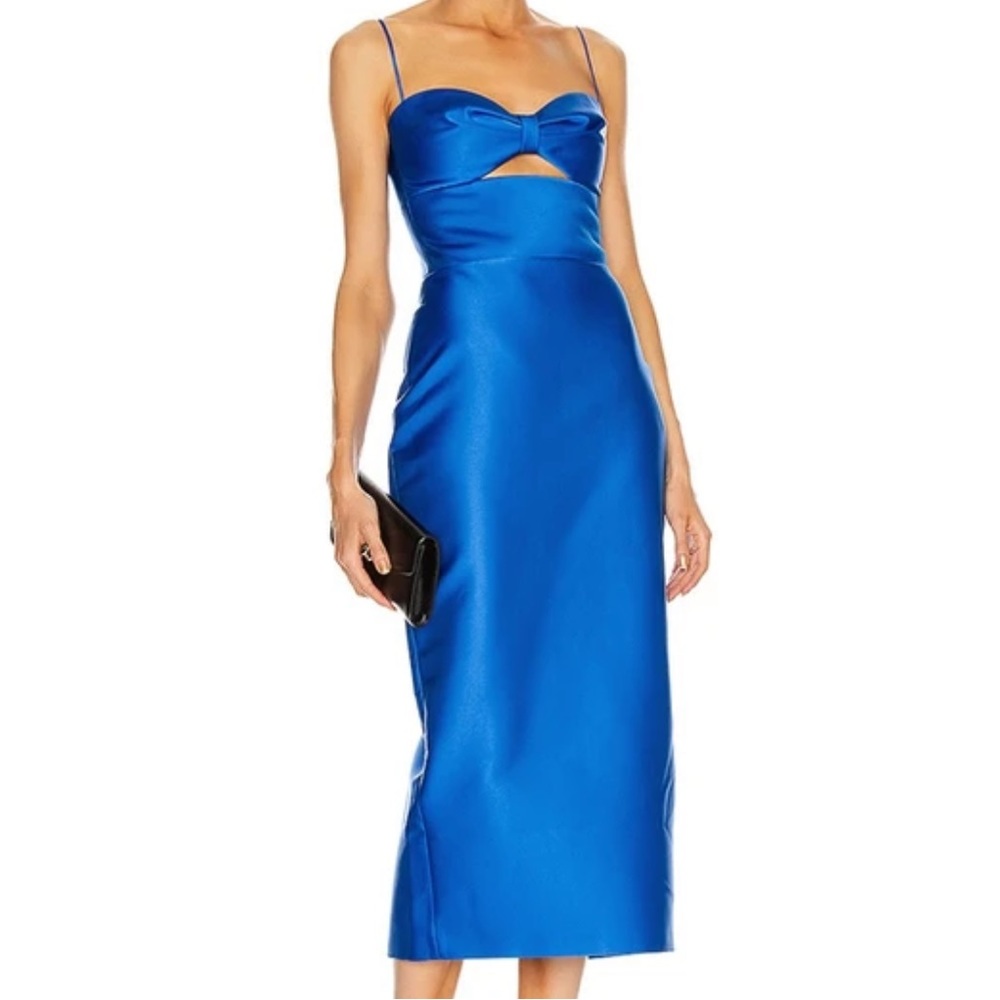 Who I Am Royal Blue Satin Dress